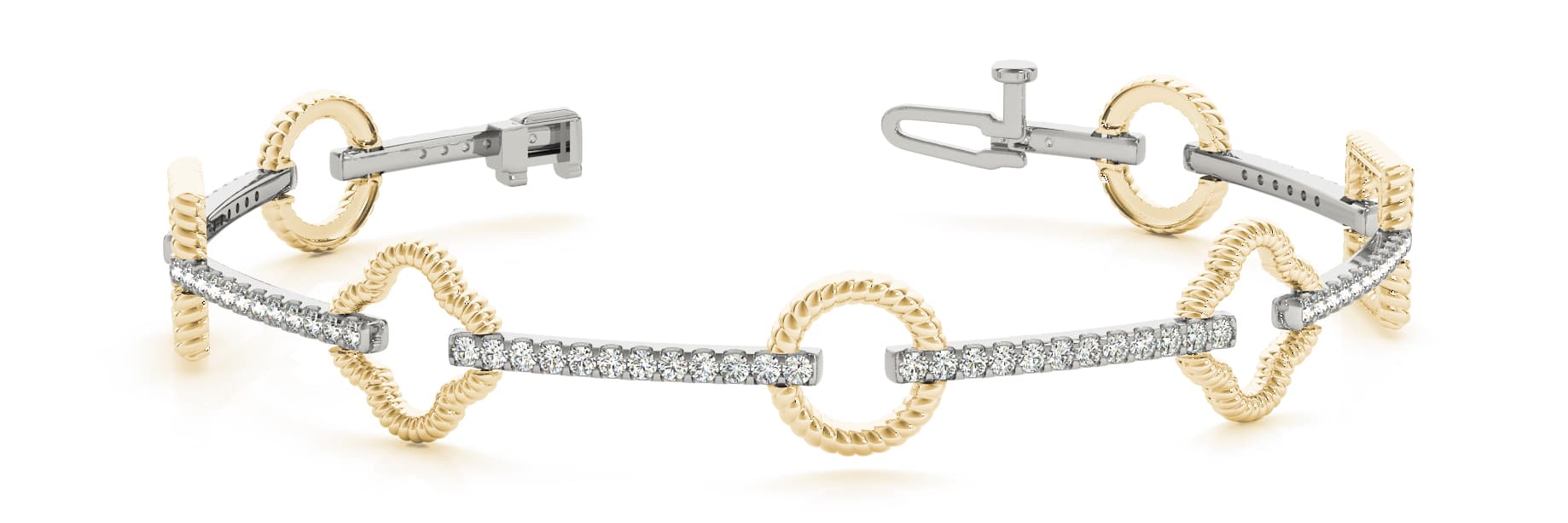 Bracelet (0.92 ct. tw.), Front view in yellow gold
