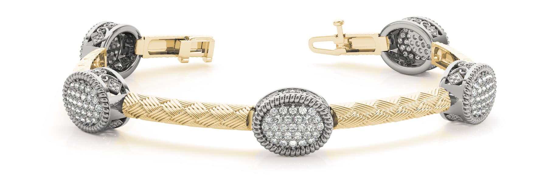Bracelet (1.81 ct. tw.), Front view in yellow gold