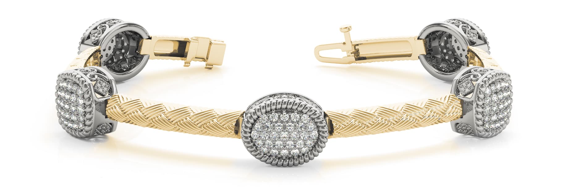 Bracelet (1.71 ct. tw.), Front view in yellow gold