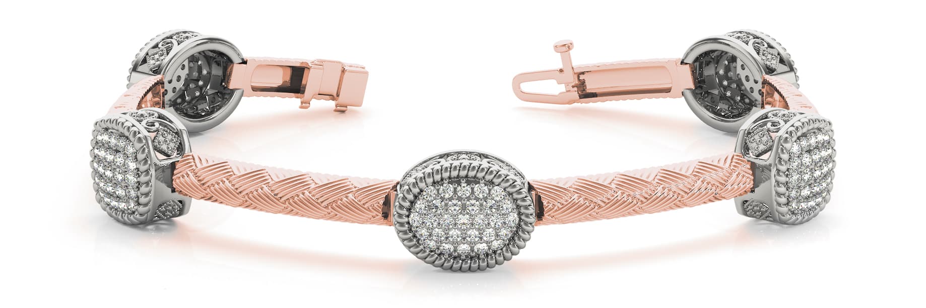 Bracelet (1.71 ct. tw.), Front view in rose gold