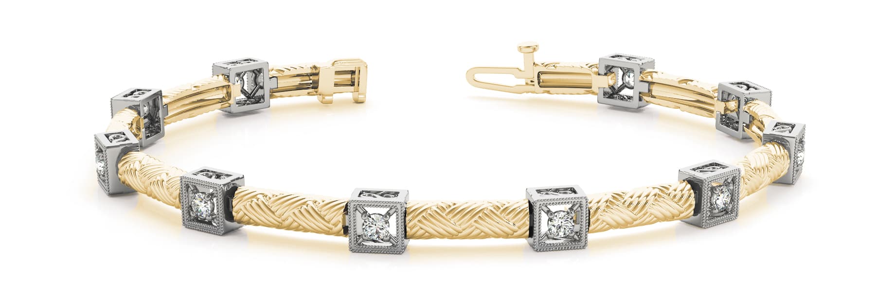 Bracelet (0.6 ct. tw.), Front view in yellow gold