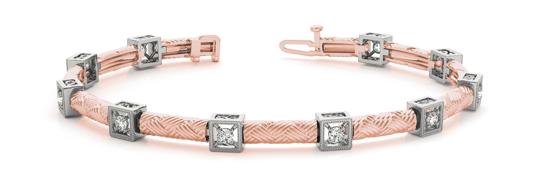 Bracelet (0.6 ct. tw.), Front view in rose gold