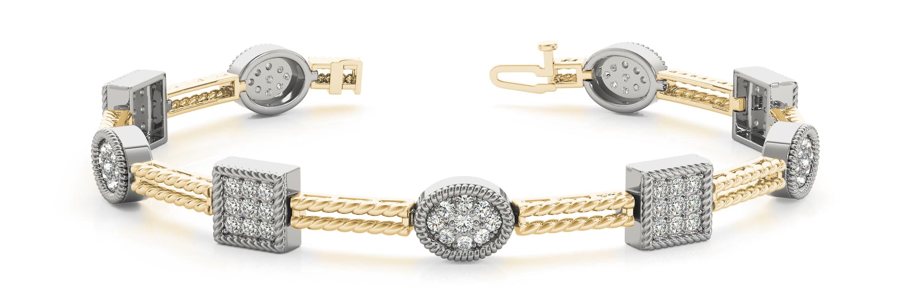 Bracelet (1 1/4 ct. tw.), Front view in yellow gold