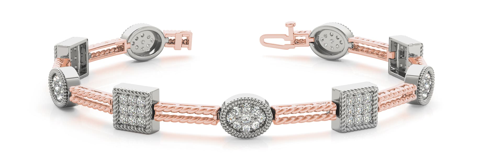 Bracelet (1 1/4 ct. tw.), Front view in rose gold
