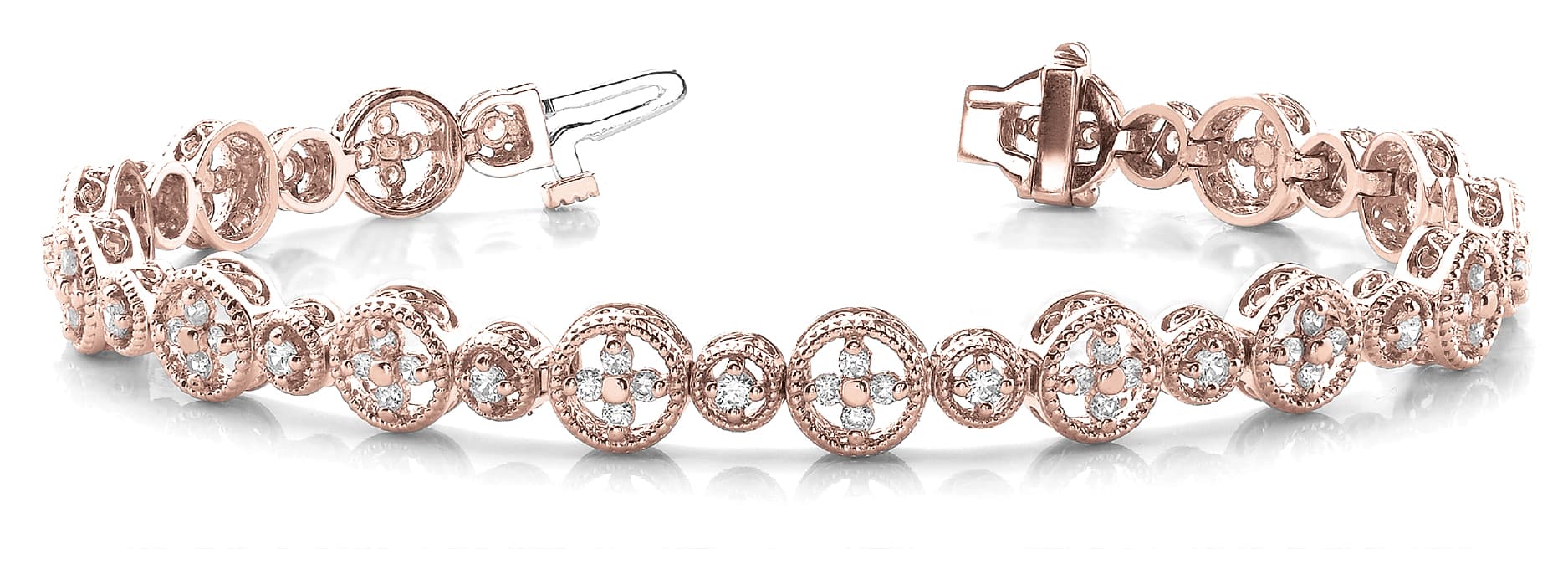Bracelet (1 1/2 ct. tw.), Front view in rose gold