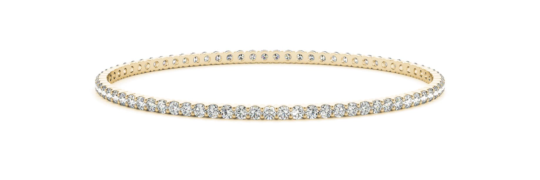 Eternity Bangles (2 1/2 ct. tw.), Front view in yellow gold