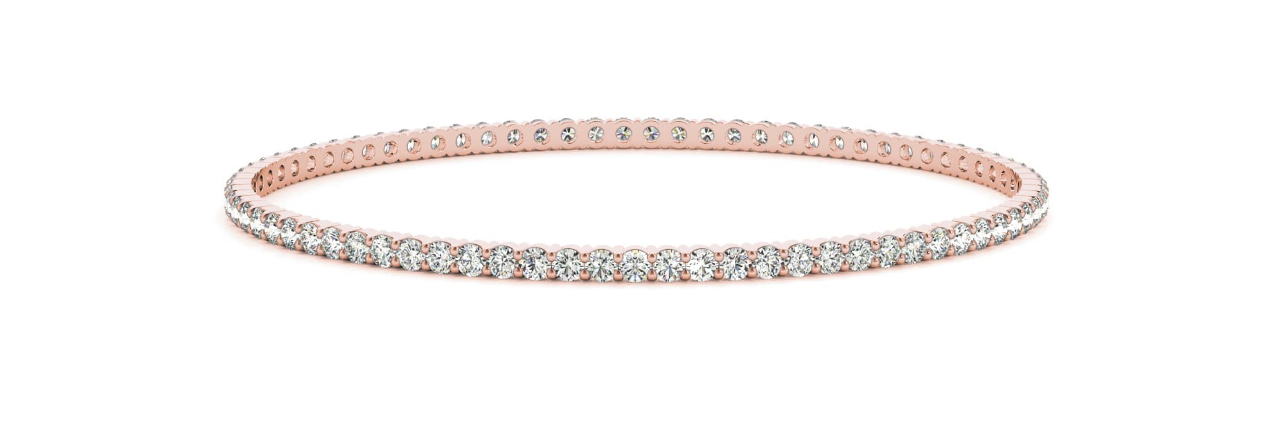Eternity Bangles (2 1/2 ct. tw.), Front view in rose gold