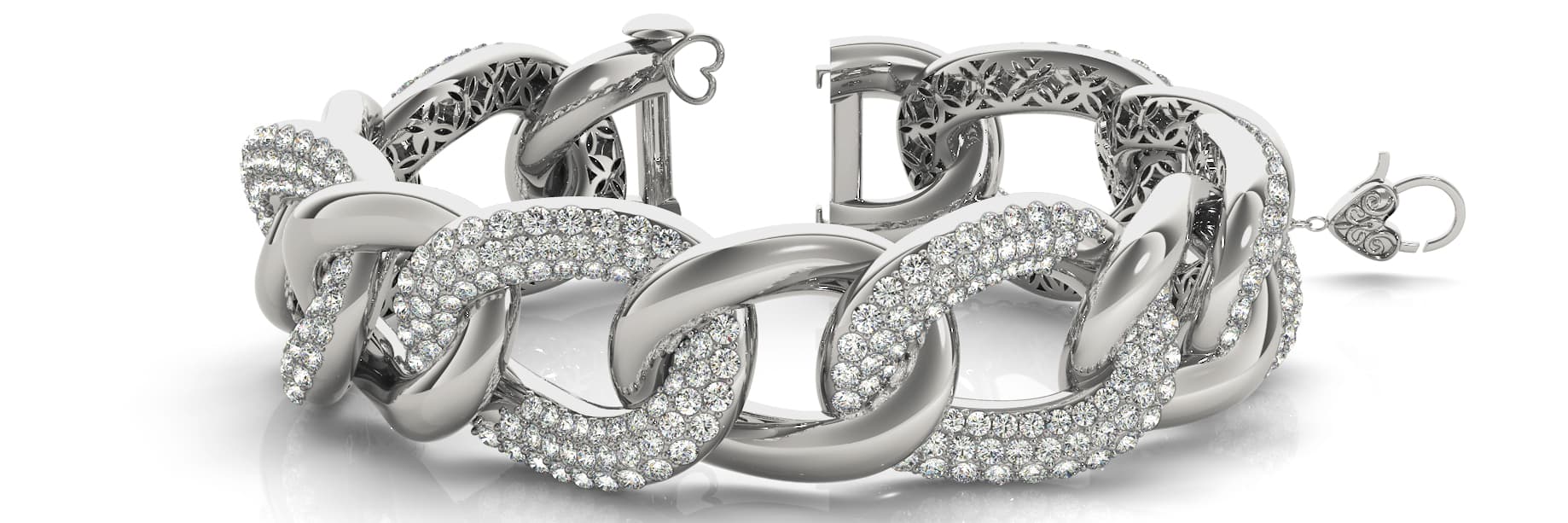 Extra Large Italian Link Bracelet (11 1/2 ct. tw.), Front view in yellow gold