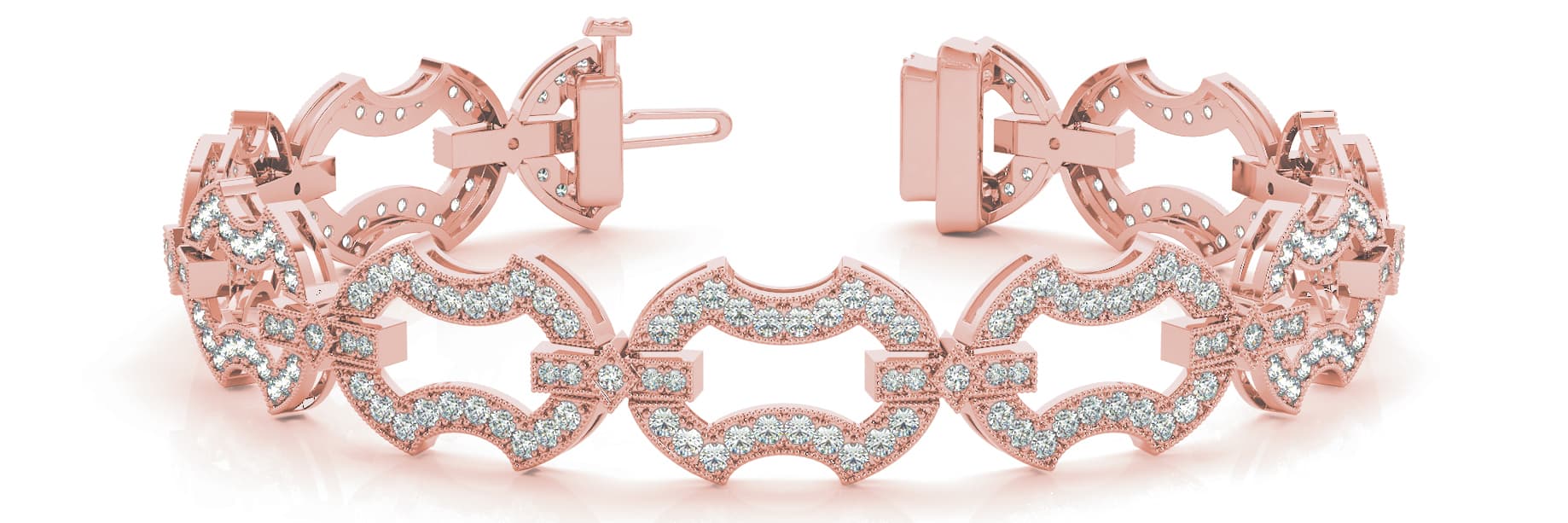 Couture Fashion Bracelet (2.45 ct. tw.), Front view in rose gold