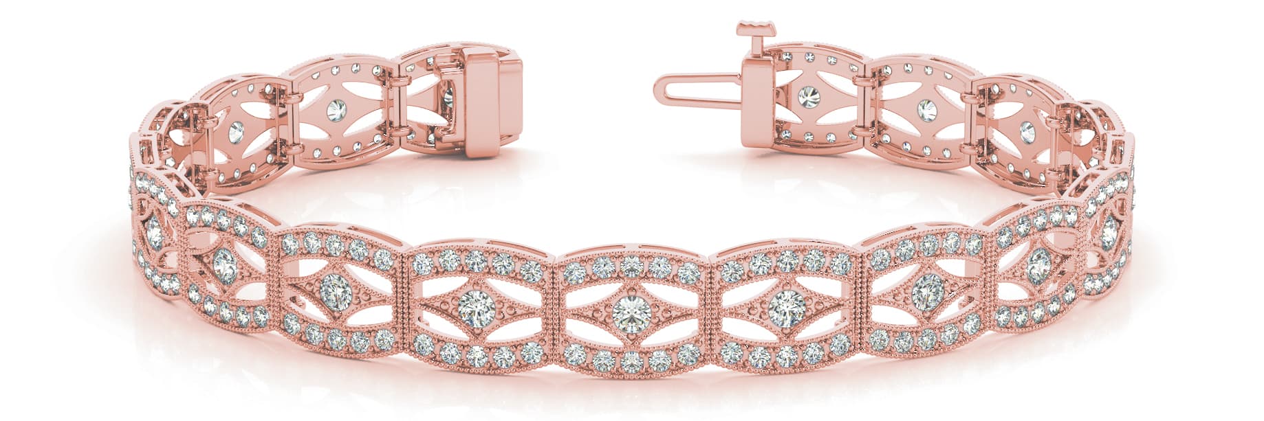Couture Fashion Bracelet (2.47 ct. tw.), Front view in rose gold