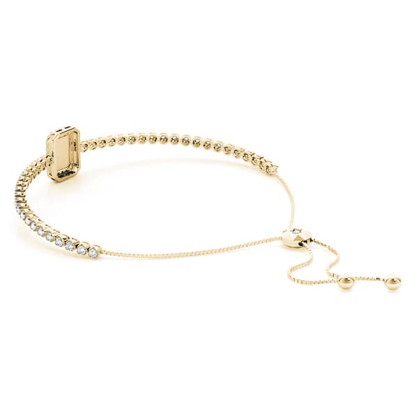 Cluster Adjustable Bracelet (1.71 ct. tw.), Side view in yellow gold