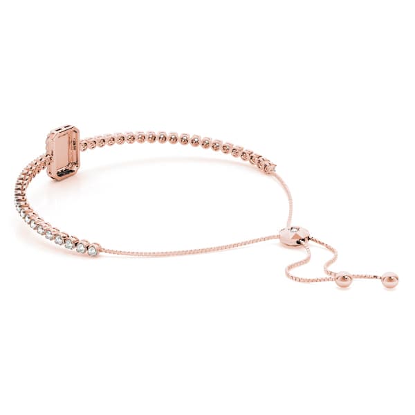 Cluster Adjustable Bracelet (1.71 ct. tw.), Side view in rose gold