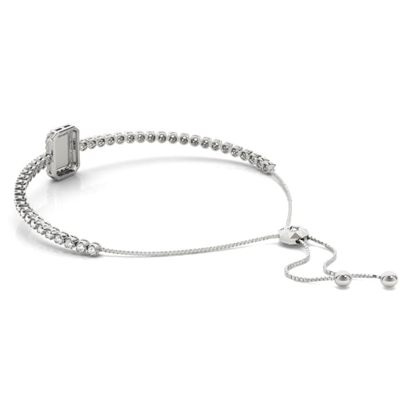 Cluster Adjustable Bracelet (1.71 ct. tw.), Side view in white gold or platinum