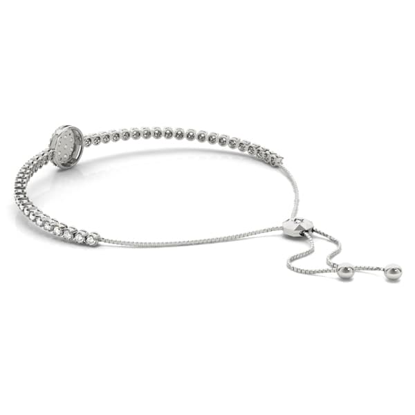 Cluster Bolo Bracelets (1 2/3 ct. tw.), Side view in white gold or platinum