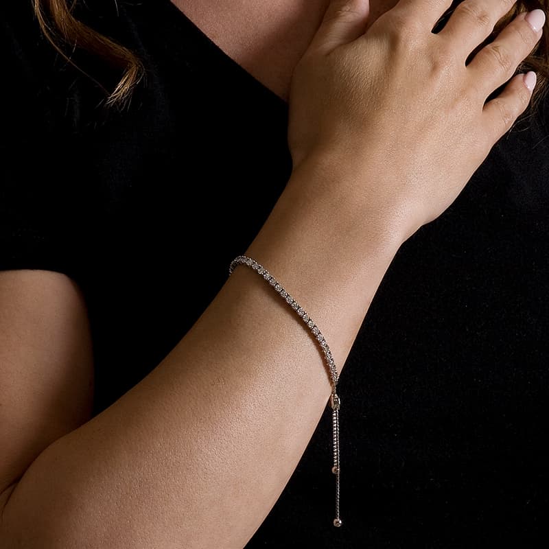 Tennis Bracelet (3 5/8 ct. tw.), Top view in white gold or platinum