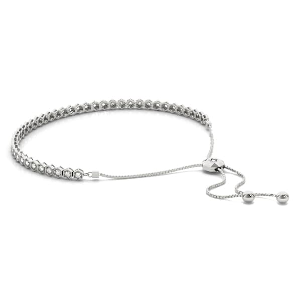 Tennis Bolo Bracelet (2/3 ct. tw.), Side view in white gold or platinum
