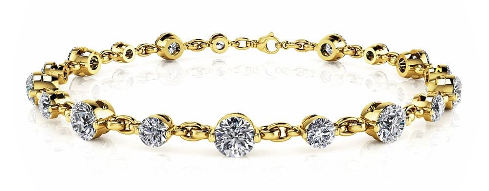 Single Prong Bracelet (2.2 ct. tw.), Side view in white gold or platinum