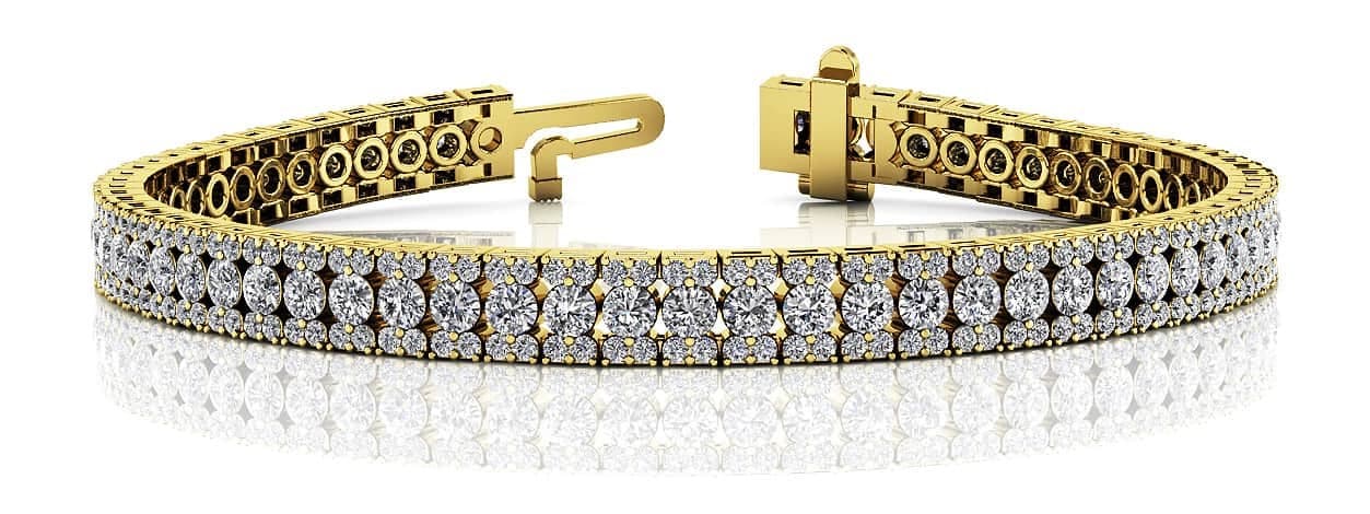 Bracelet (7.06 ct. tw.), Front view in yellow gold