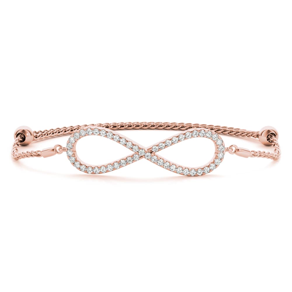 Infinity Style Bracelet (1/2 ct. tw.), Front view in rose gold