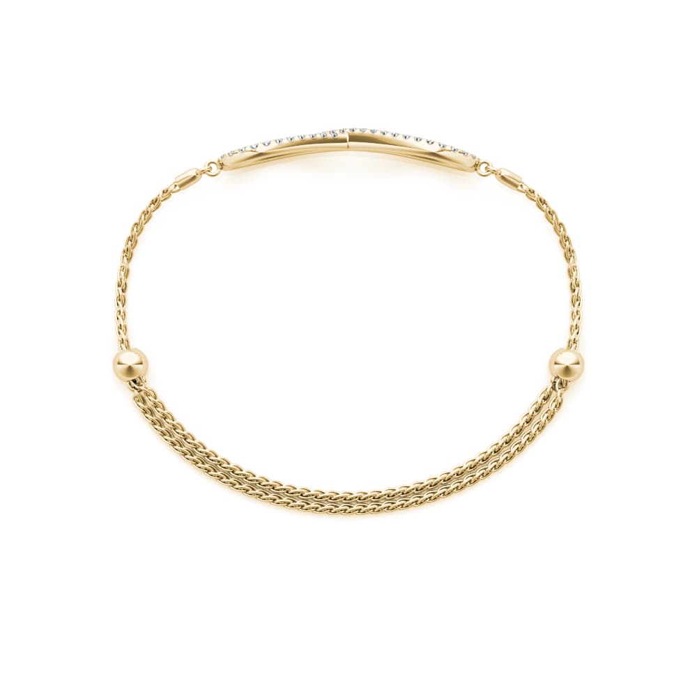 Infinity Style Bracelet (1/2 ct. tw.), Angle view in yellow gold