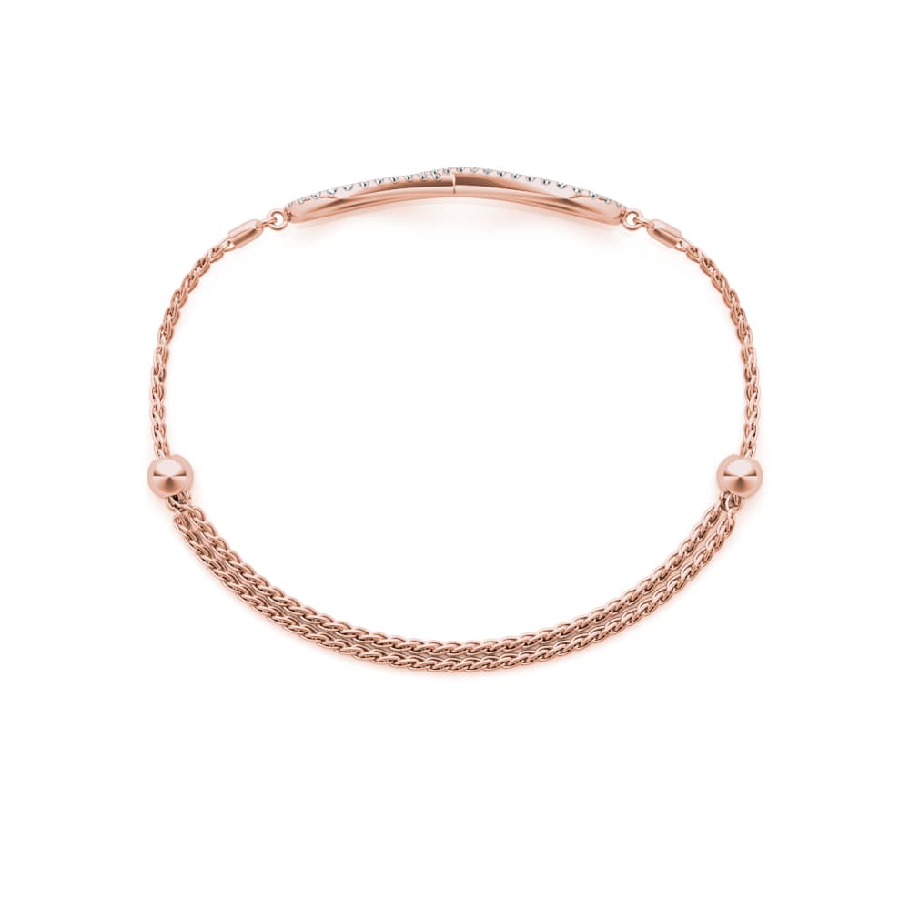 Infinity Style Bracelet (1/2 ct. tw.), Angle view in rose gold