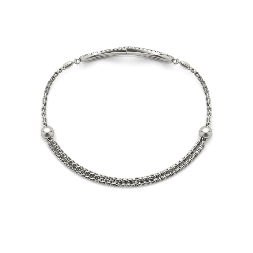 Infinity Style Bracelet (1/2 ct. tw.), Angle view in white gold or platinum
