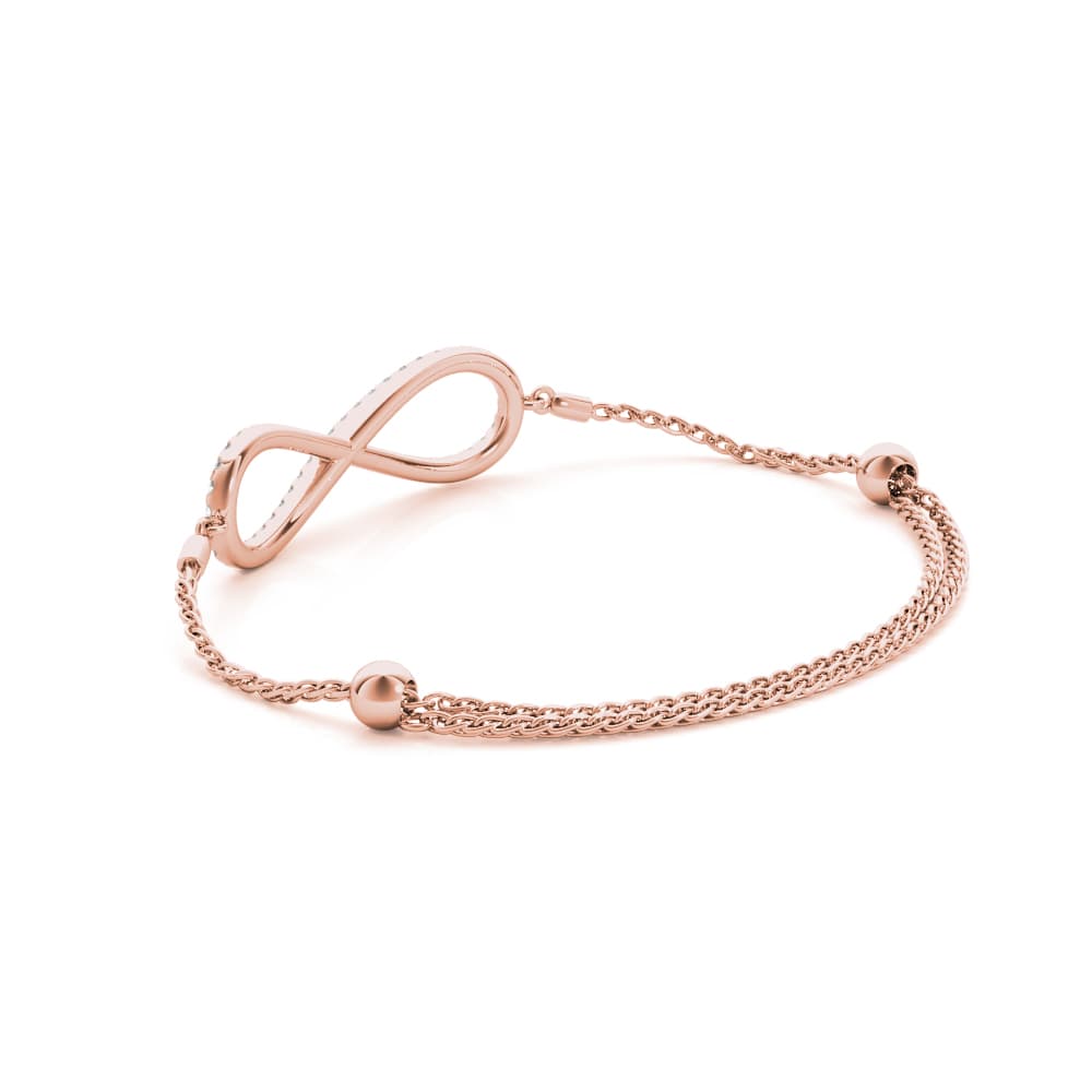 Infinity Style Bracelet (1/2 ct. tw.), On hand view in rose gold
