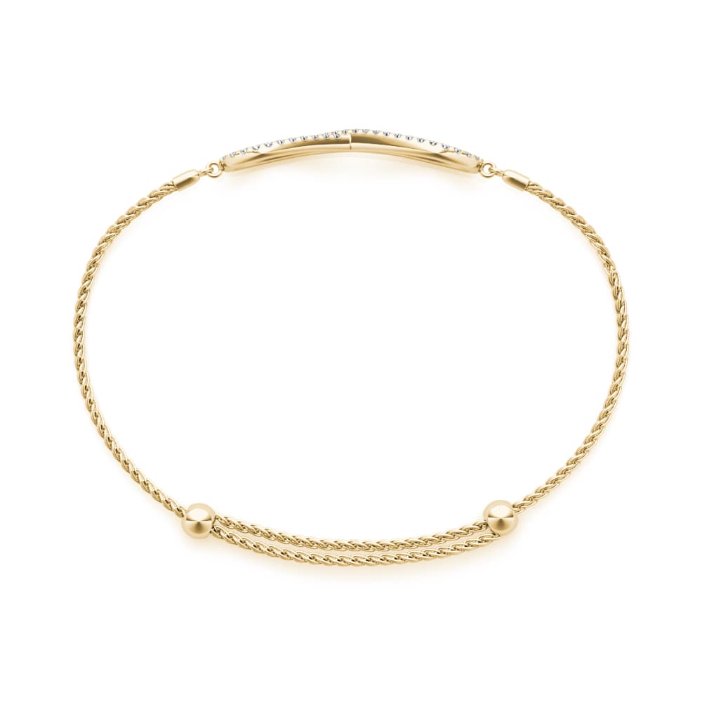 Infinity Style Bracelet (1/2 ct. tw.), Side view in yellow gold