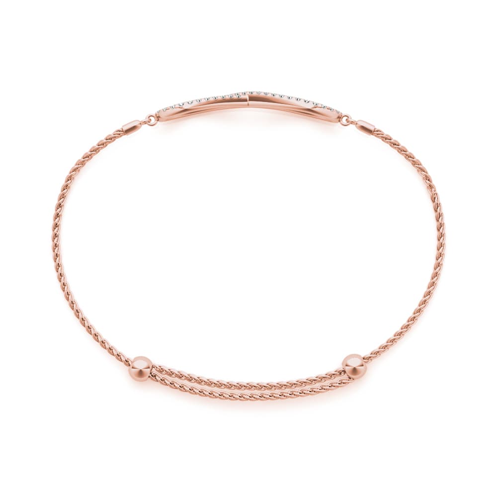 Infinity Style Bracelet (1/2 ct. tw.), Side view in rose gold