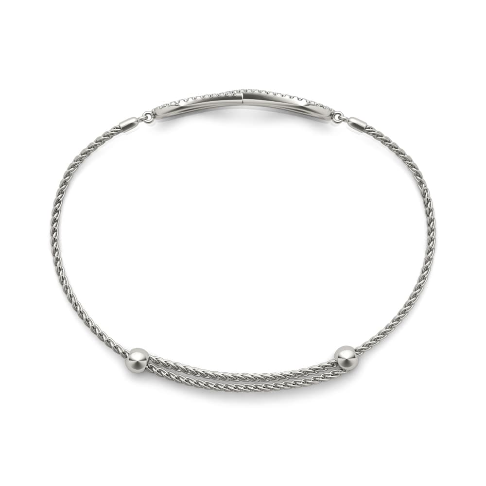 Infinity Style Bracelet (1/2 ct. tw.), Side view in white gold or platinum