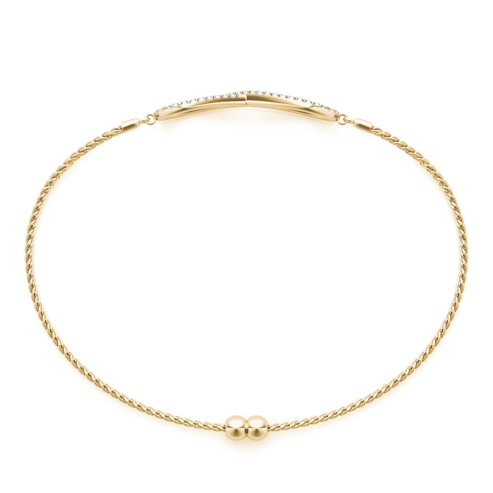 Infinity Style Bracelet (1/2 ct. tw.), Top view in yellow gold