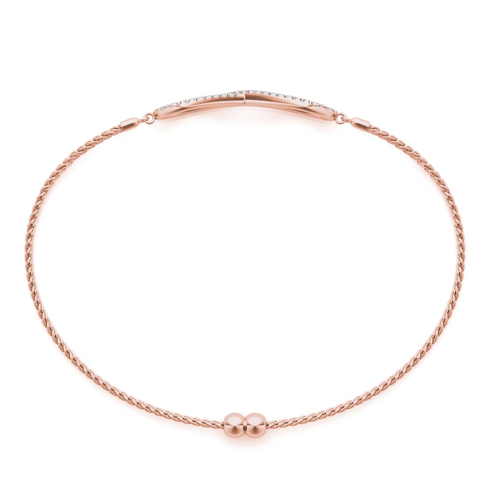 Infinity Style Bracelet (1/2 ct. tw.), Top view in rose gold