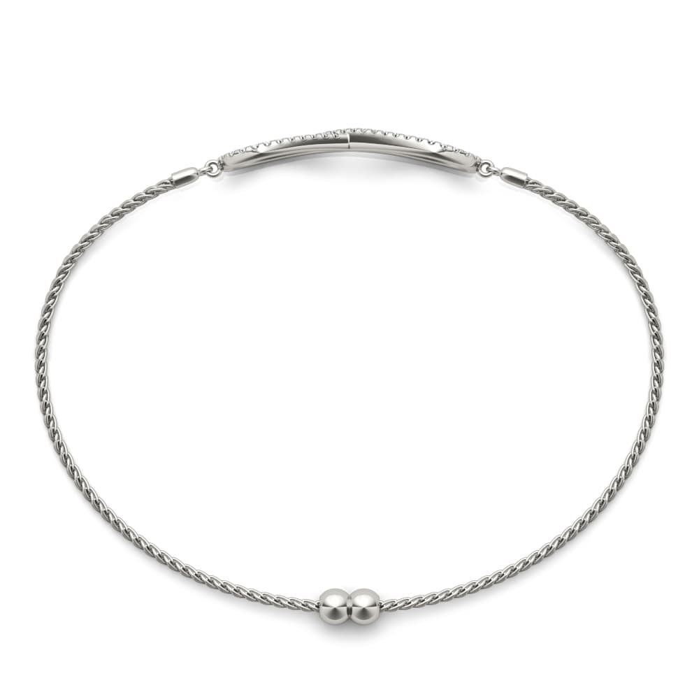 Infinity Style Bracelet (1/2 ct. tw.), Top view in white gold or platinum