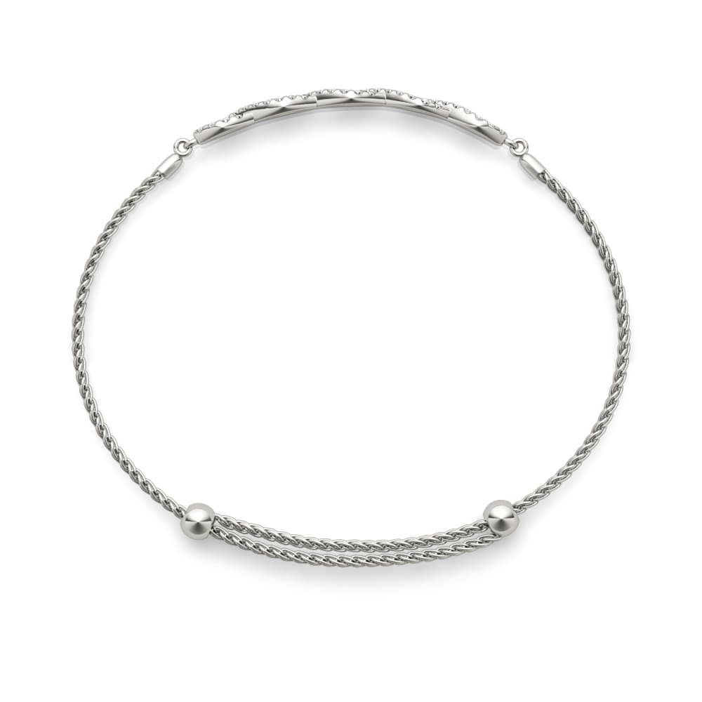 Infinity Crossover Bracelets (0.44 ct. tw.), Side view in white gold or platinum