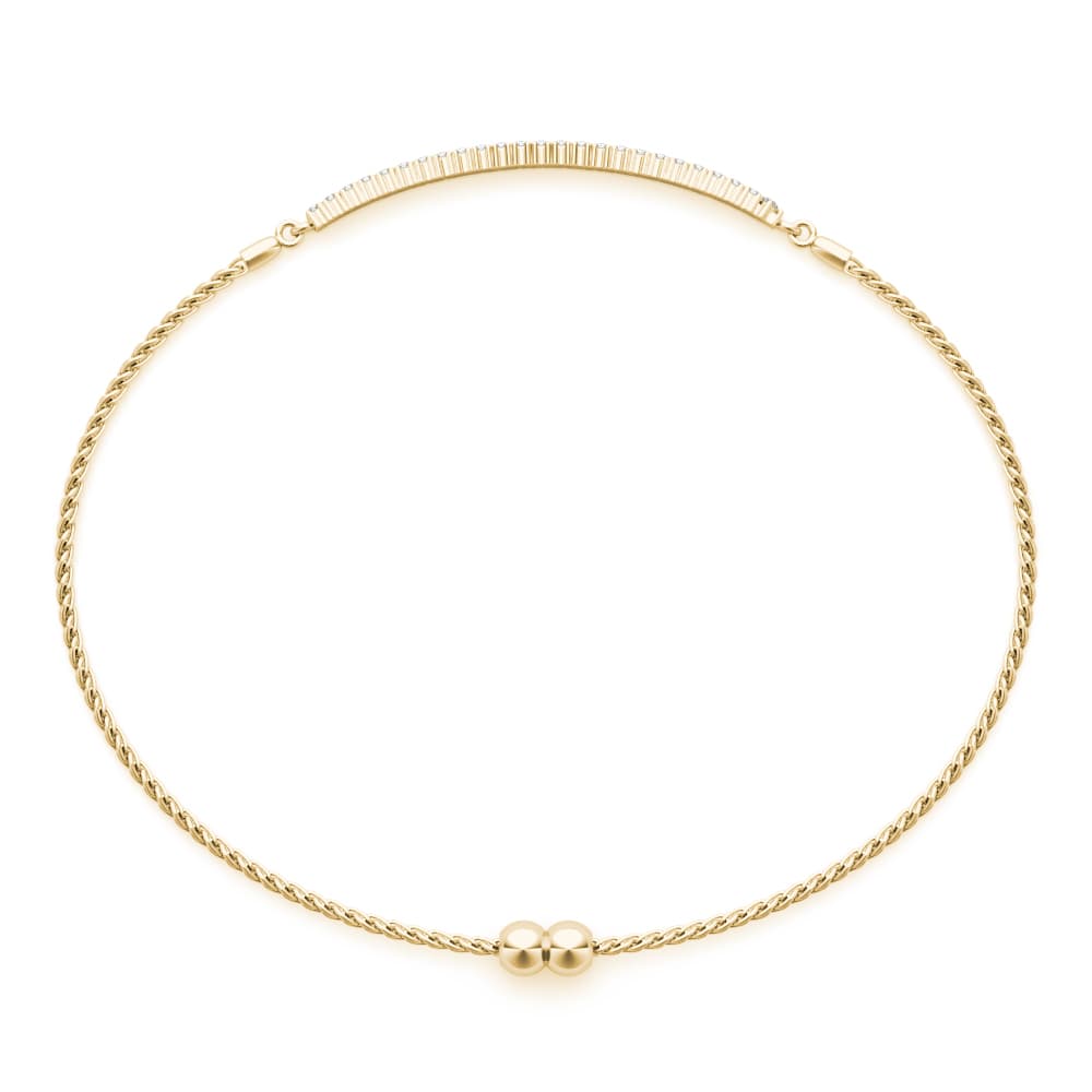 Double Row Adjustable Bracelet (1/2 ct. tw.), Top view in yellow gold