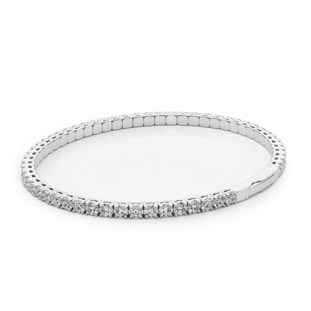 Flexible Eternity Bangle (1 2/3 ct. tw.), Angle view in white gold or platinum