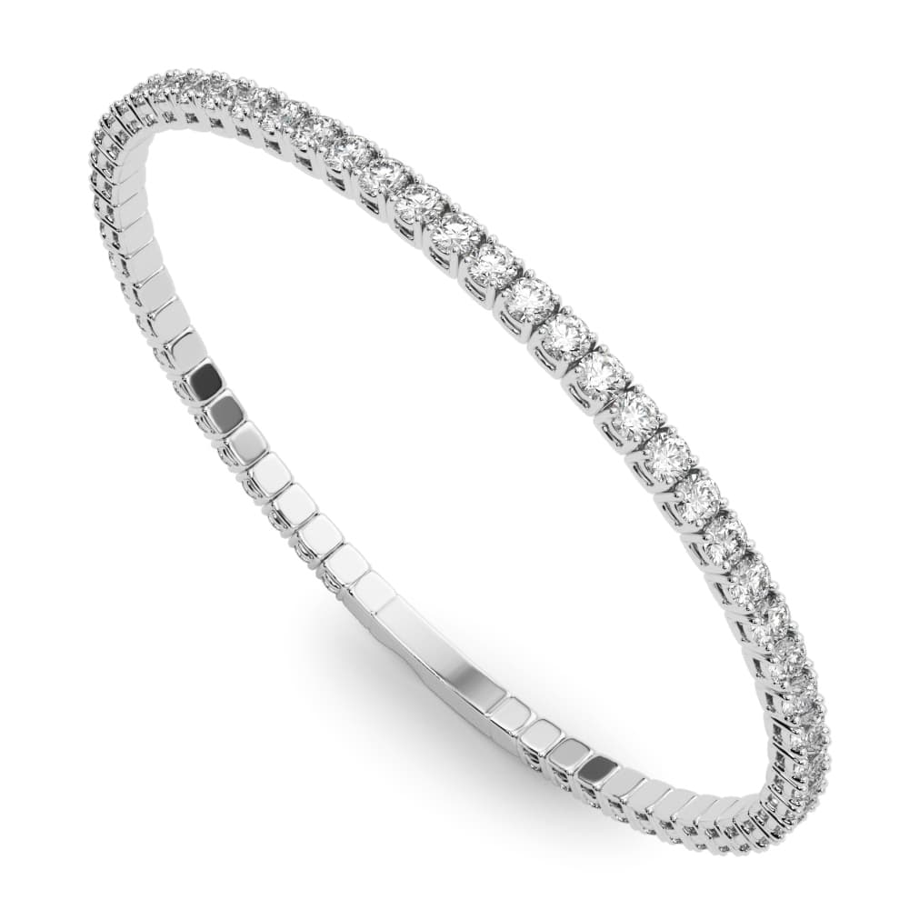 Flexible Eternity Bangle (1 2/3 ct. tw.), Side view in white gold or platinum