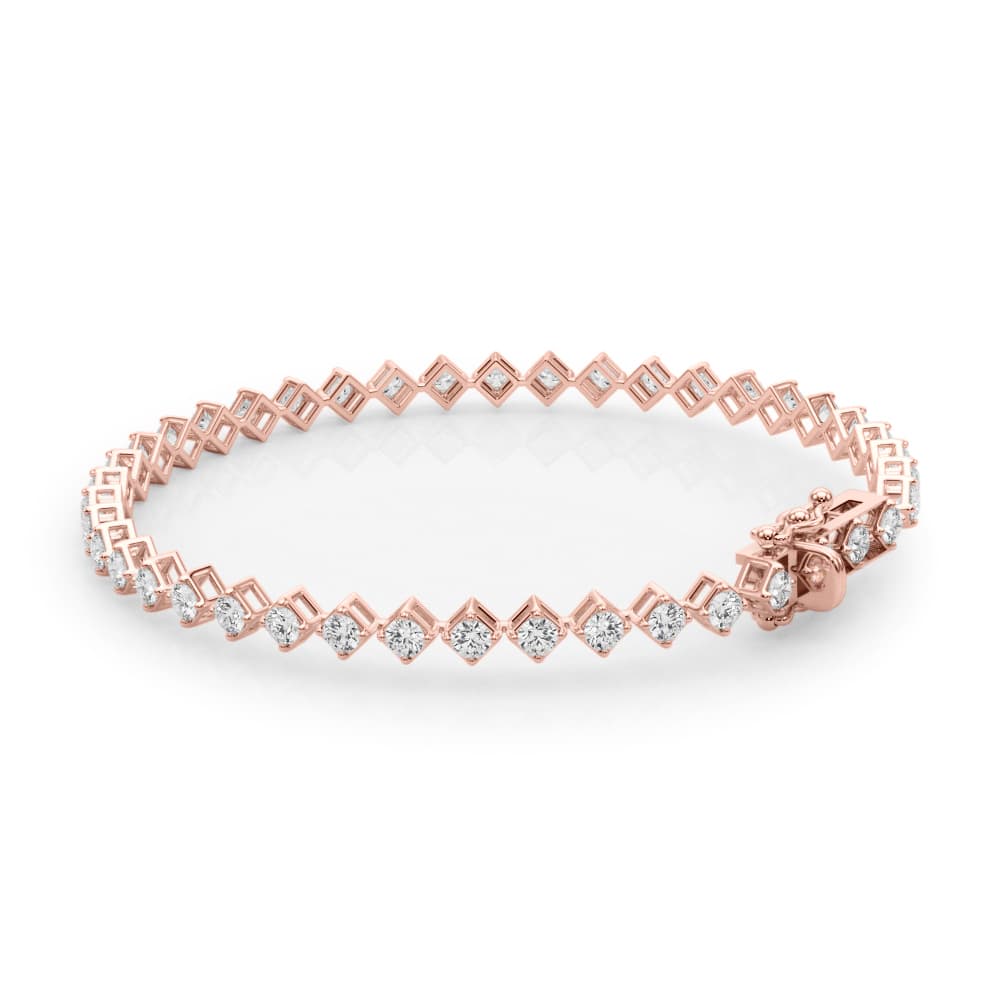 Fashion Tennis Bracelet (2.4 ct. tw.), Angle view in rose gold