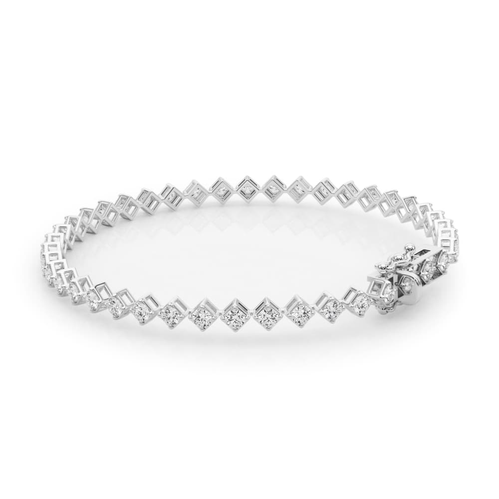 Fashion Tennis Bracelet (1.53 ct. tw.), Angle view in white gold or platinum