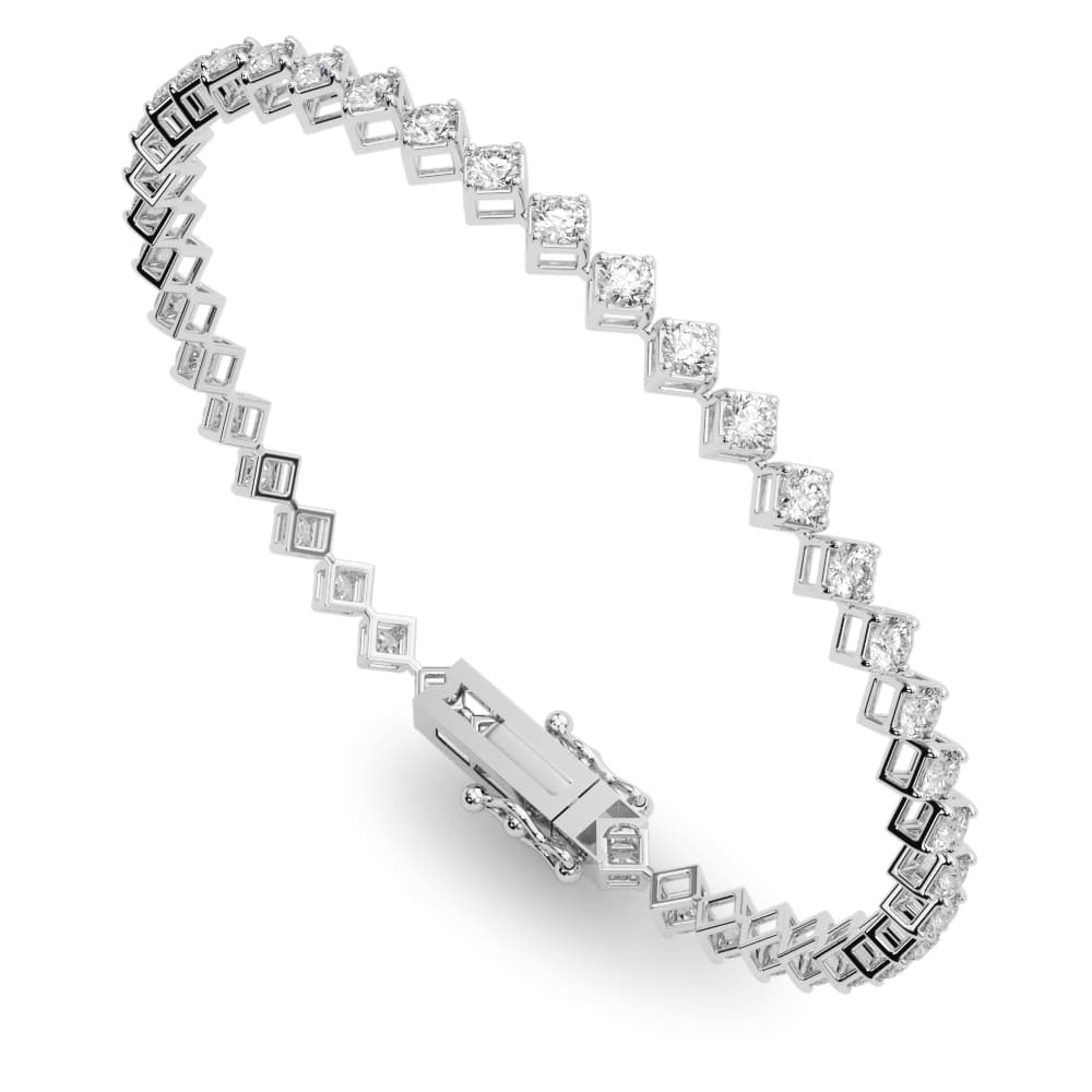 Fashion Tennis Bracelet (1.53 ct. tw.), Side view in white gold or platinum