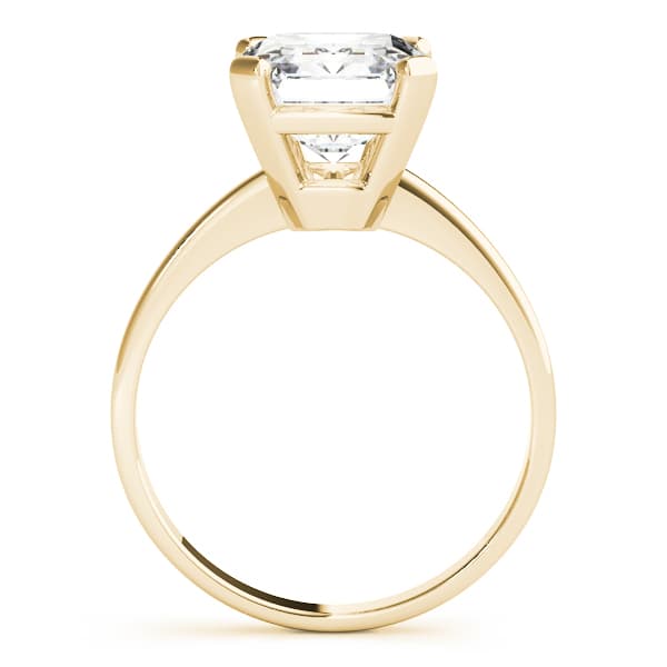 Emerald Cut Solitaire Engagement Ring, style 80030, Side view in yellow gold