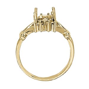Round Color Ring (0.16 ct. tw.), Side view in white gold or platinum