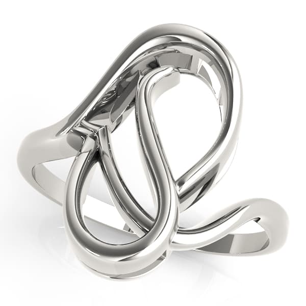 Solitaire Abstract Engagement Rings — style 80041 in 10k White Gold