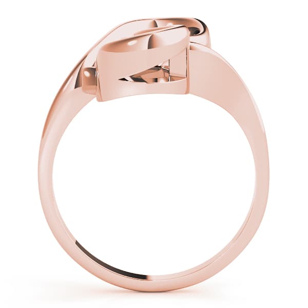 Solitaire Abstract Engagement Ring, style 80041, Side view in rose gold