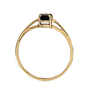 Oval Gemstone Ring, Side view in white gold or platinum