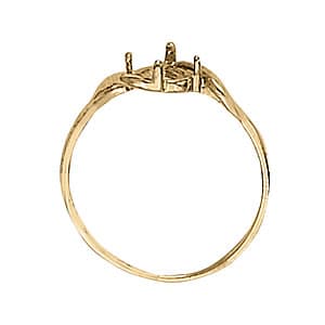 Oval Color Ring (3/8 ct. tw.), Side view in white gold or platinum