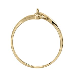 Pearl Color Ring, Side view in white gold or platinum