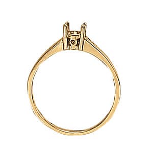 Oval Color Ring, Side view in white gold or platinum