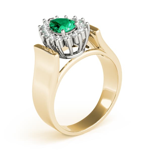 Pear Gemstone Ring (1/3 ct. tw.), Angle view in yellow gold