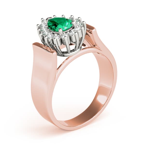 Pear Gemstone Ring (0.3 ct. tw.), Angle view in rose gold